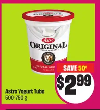 Chalo FreshCo Astro Yogurt Tubs 500-750 g offer