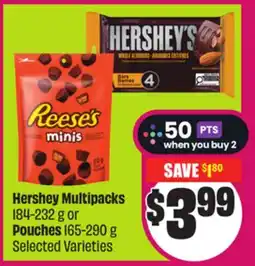 Chalo FreshCo Hershey Multipacks 184-232 g or Pouches 165-290 g Selected Varieties offer