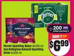 Chalo FreshCo Perrier Sparkling water 8x330 mL san Pellegrino Naturali sparkling Drink 6x330 mL offer