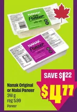 Chalo FreshCo Nanak Original or Malai Paneer 341 g offer