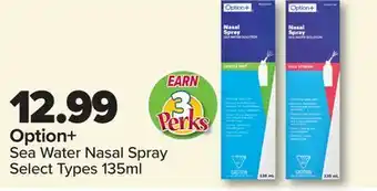 PharmaChoice Option+ Sea Water Nasal Spray offer