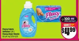 Chalo FreshCo Fleecy Fabric Softener 1.36 L Fleecy Dryer Sheets 80 pk offer
