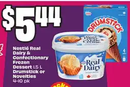 Chalo FreshCo Nestlé Real Dairy & Confectionary Frozen Dessert 1.5 L Drumstick or Novelties 4-10 pk offer