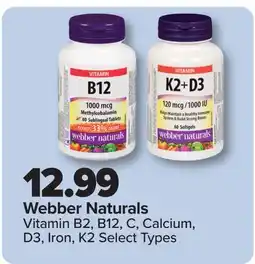 PharmaChoice Webber Naturals Vitamin B2, B12, C, Calcium, D3, Iron, K2 offer