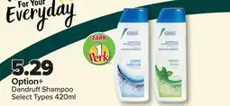 PharmaChoice Option+ Dandruff Shampoo offer