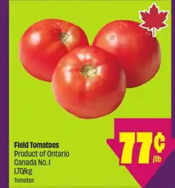 Chalo FreshCo Field Tomatoes Product of Ontario Canada No. 1 1.70/kg offer