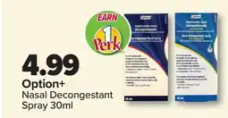 PharmaChoice Option+ Nasal Decongestant Spray offer