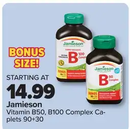 PharmaChoice Jamieson Vitamin B50, B100 Complex Ca-plets offer