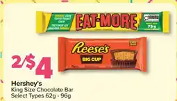 PharmaChoice Hershey's King Size Chocolate Bar offer