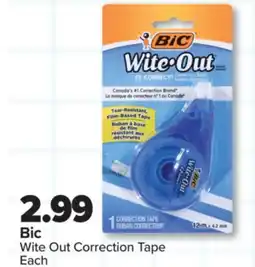 PharmaChoice Bic Wite Out Correction Tape offer