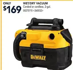RONA WET/DRY VACUUM offer