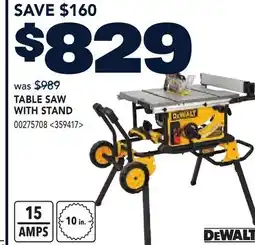RONA DEWALT TABLE SAW WITH STAND offer