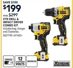 RONA DEWALT XTR DRILL & IMPACT DRIVER COMBO KIT offer