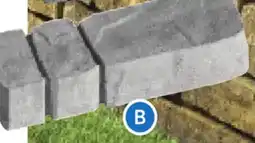 RONA 5.25 x 15.75 x 3. Concrete. Grey/charcoal decorative garden wall blocks offer