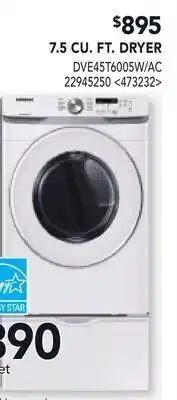 RONA 7.5 CU. FT. DRYER offer