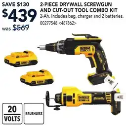 RONA 2-PIECE DRYWALL SCREWGUN AND CUT-OUT TOOL COMBO KIT offer