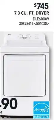 RONA 7.3 CU. FT. DRYER offer
