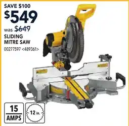 RONA DEWALT SLIDING MITRE SAW offer