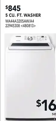 RONA SAMSUNG 5 CU. FT. WASHER offer