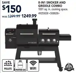 RONA 8-IN-1 SMOKER AND GRIDDLE COMBO offer