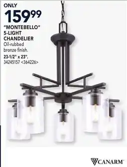 RONA CANARM MONTEBELLO 5-LIGHT CHANDELIER offer