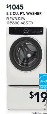 RONA ELECTROLUX 5.2 CU. FT. WASHER offer