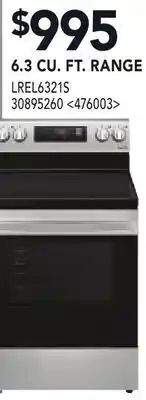 RONA LG 6.3 CU. FT. RANGE offer