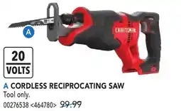 RONA CRAFTSMAN CORDLESS RECIPROCATING SAW offer