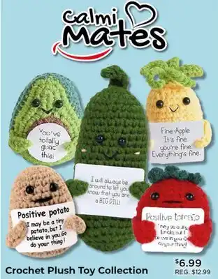 Showcase Calmi Mates Crochet Plush Toy Collection offer