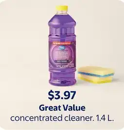 Walmart Great Value concentrated cleaner offer