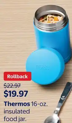 Walmart Thermos 16-oz. insulated food jar offer