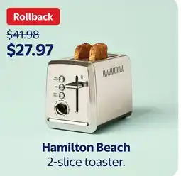 Walmart Hamilton Beach 2-slice toaster offer