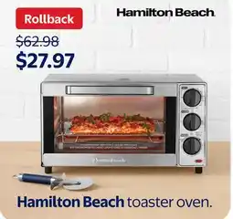 Walmart Hamilton Beach toaster oven offer