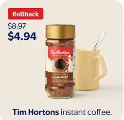Walmart Tim Hortons instant coffee offer