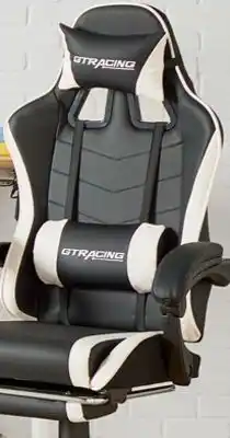 Walmart Hometrends Gaming Chair with adjustable pillows and footrest offer