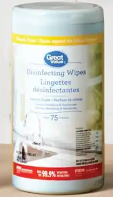 Walmart Great Value disinfectant wipes offer