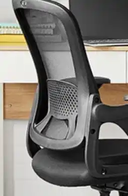 Walmart Mainstays desk with USB charger or mesh chair​ with flip up arms offer