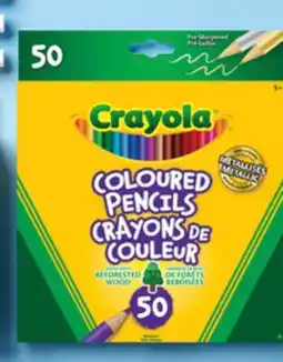 Walmart Crayola 50-pack coloured pencils offer