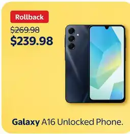 Walmart Galaxy A16 Unlocked Phone offer