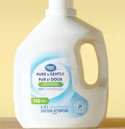 Walmart Great Value Pure & Gentle laundry detergent offer