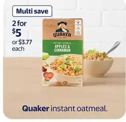 Walmart Quaker instant oatmeal offer