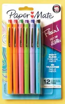 Walmart Paper Mate Flair! 12-pack felt-tip pens offer