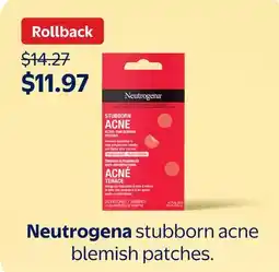 Walmart Neutrogena stubborn acne blemish patches offer