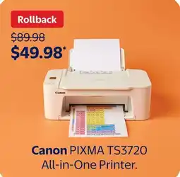Walmart Canon PIXMA TS3720 All-in-One Printer offer