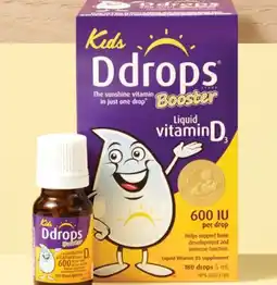 Walmart Kids' Ddrops Booster Liquid Vitamin D3 offer
