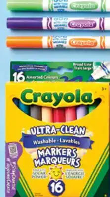 Walmart Crayola 16-pack Ultra-Clean washable markers offer