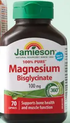 Walmart Jamieson 100% Pure Magnesium Bisglycinate offer