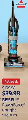 Walmart BISSELL PowerForce upright vacuum offer