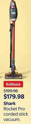 Walmart Shark Rocket Pro corded stick vacuum offer
