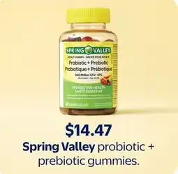 Walmart Spring Valley probiotic + prebiotic gummies offer